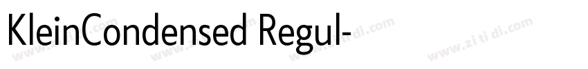 KleinCondensed Regul字体转换